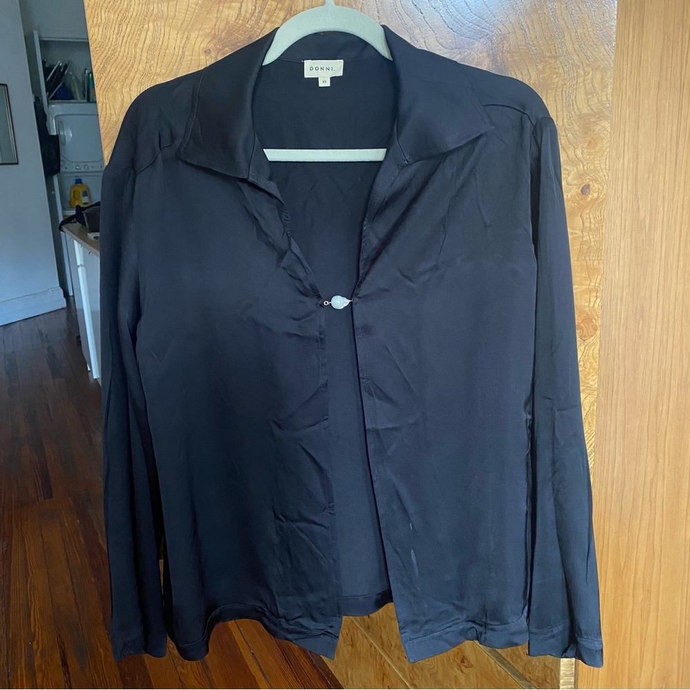 Donni Baroque Pearl Silk Top